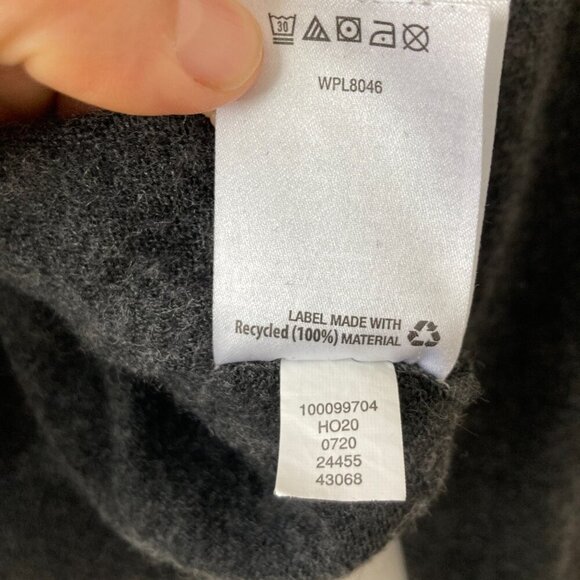 Club Room Merino Wool Blend Sweater Gray Crewneck Minimalist Essential Classic L - Picture 9 of 9